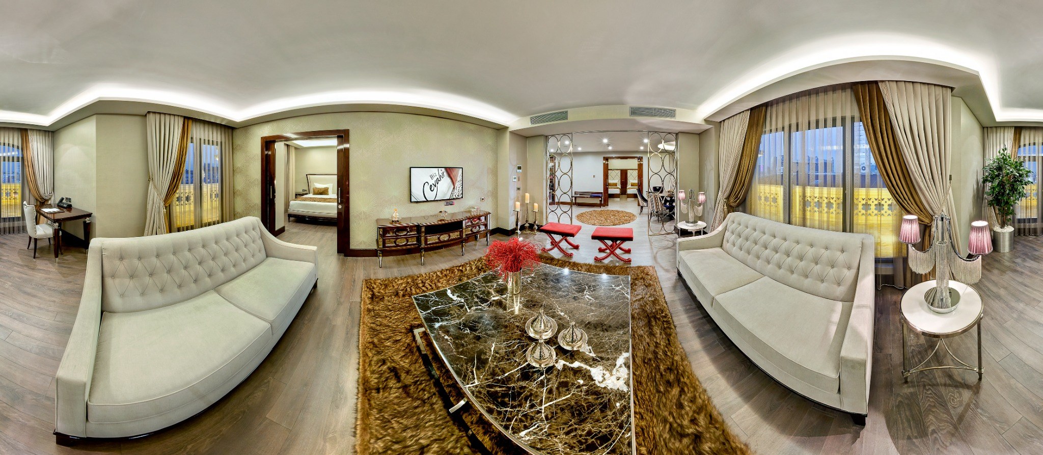 Biz Cevahir Gayrettepe Otel kral dairesi 360 panorama