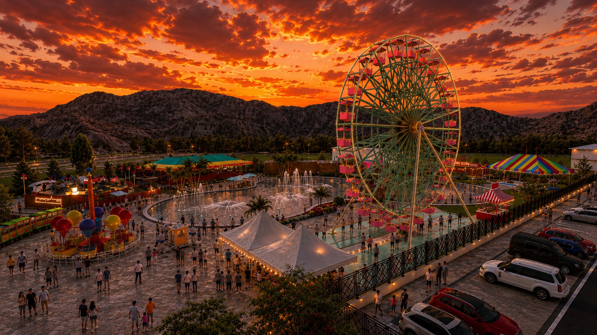 Gemlik Lunapark üstten genel görünüm