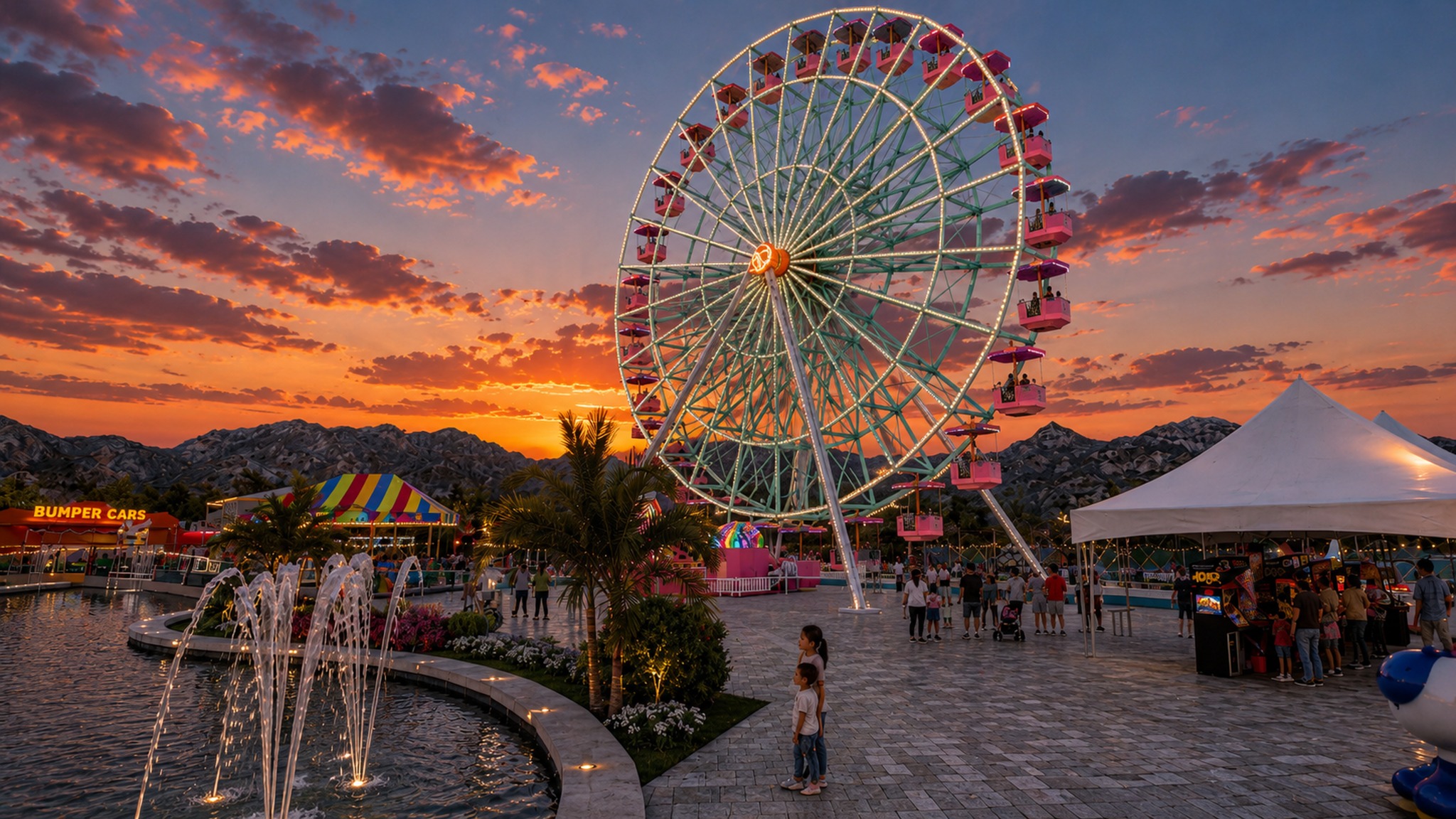 Gemlik Lunapark dönme dolap meydanı