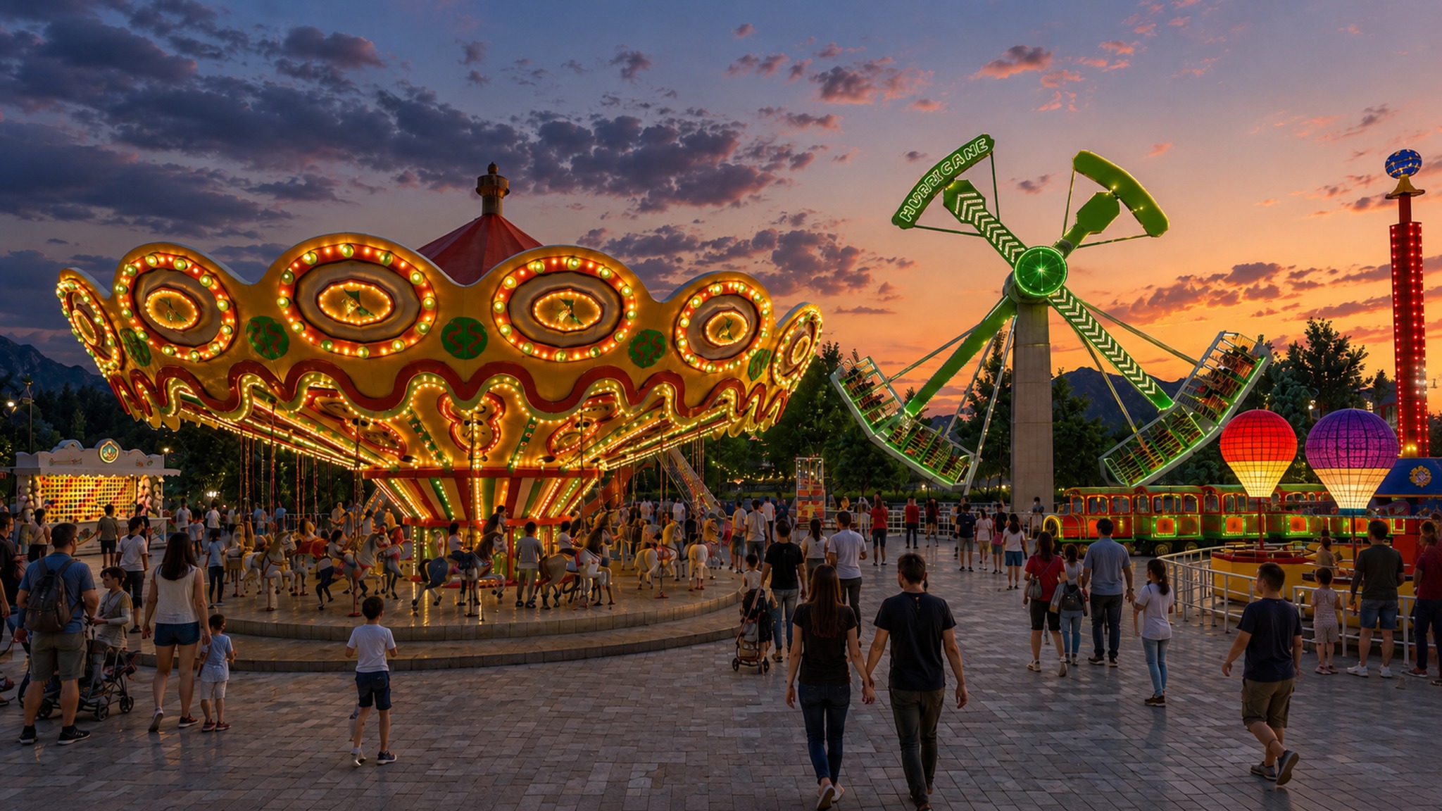 Gemlik Lunapark genel eğlence meydanı