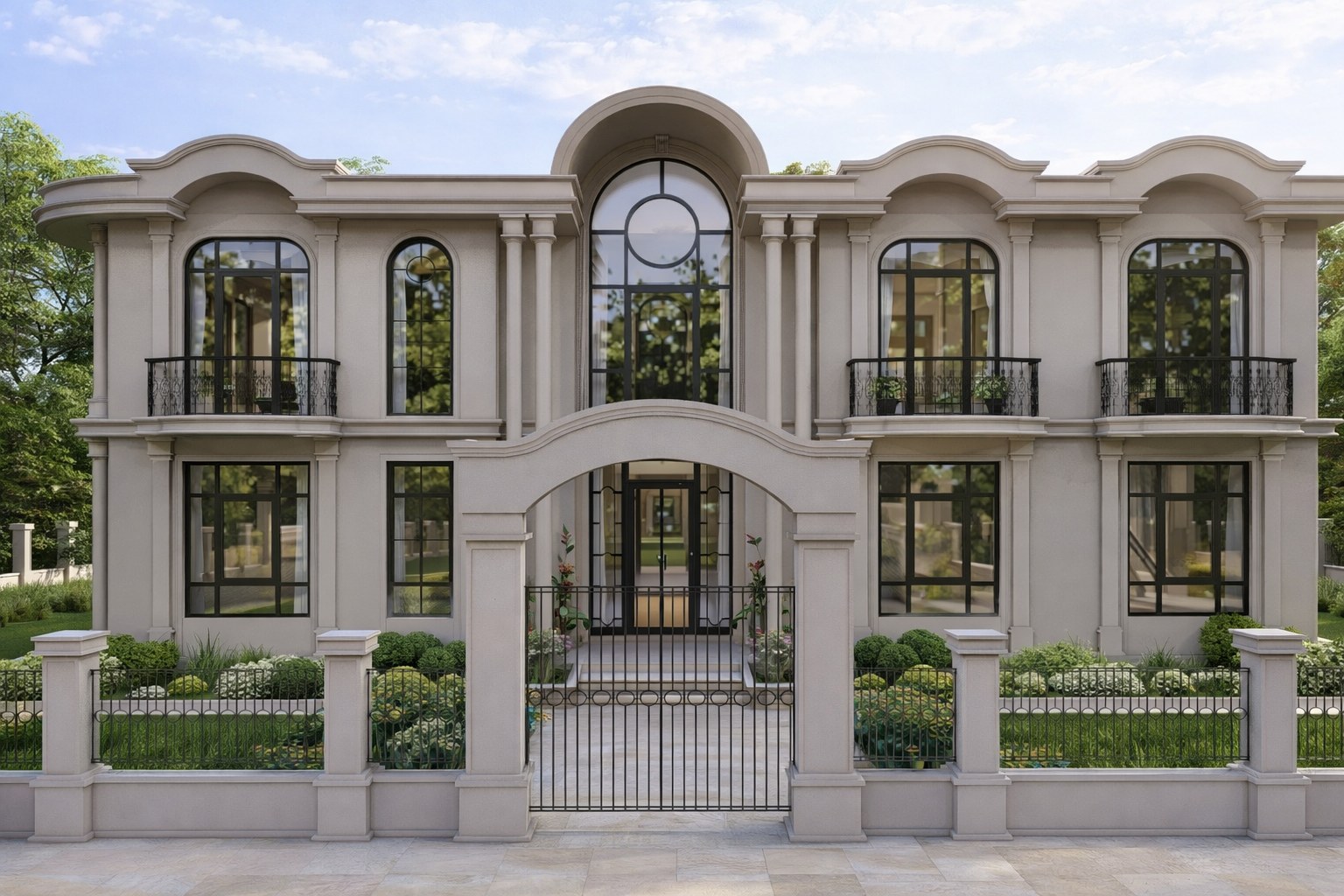 Yalova Villa giriş cephesi ve bahçe